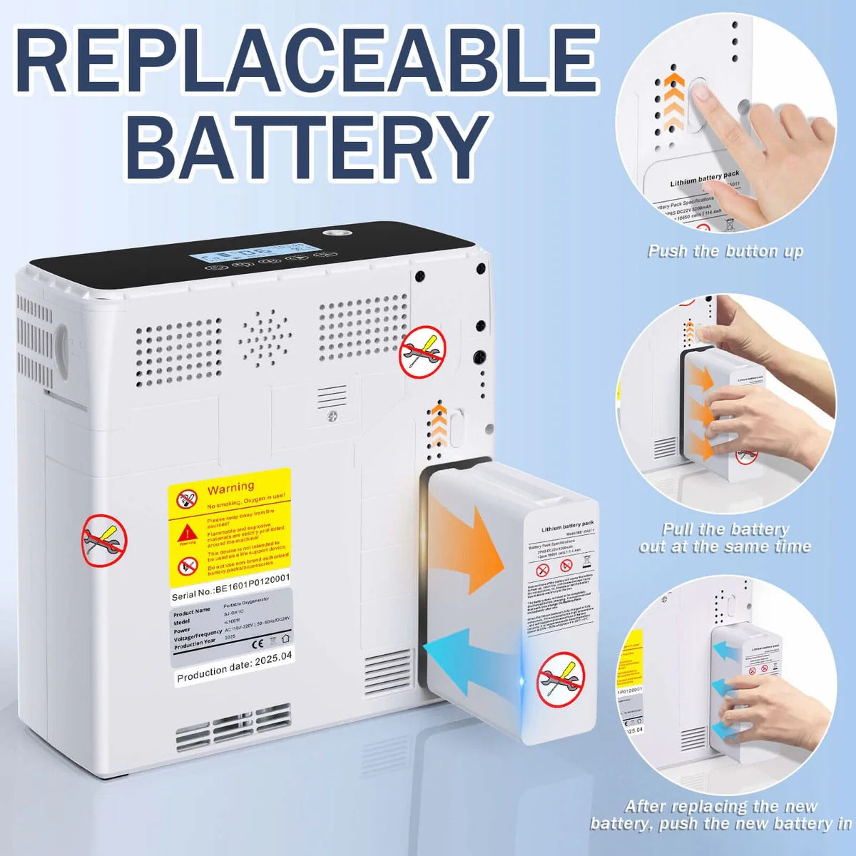 Ziqing ZY-P-01 Portable Oxygen Concentrator lithium Battery Packs