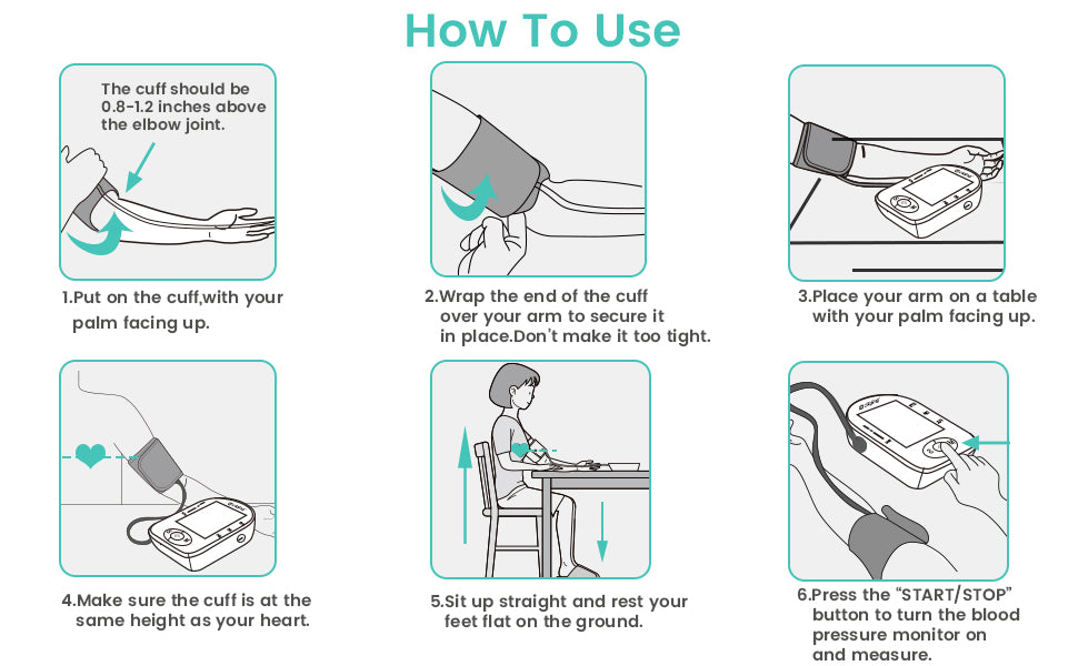 Ziqing Arm Blood Pressure Monitor - LCD & Cuff Storage Accurate