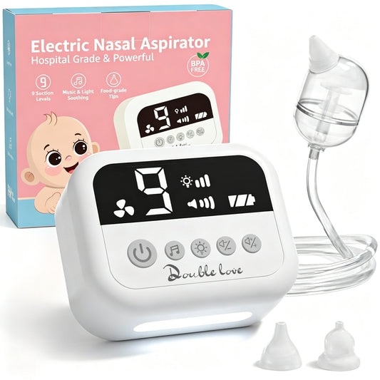 Double love Nasal Aspirator for Baby, Hospital Grade Baby Nose Sucker with 9 Levels Suction