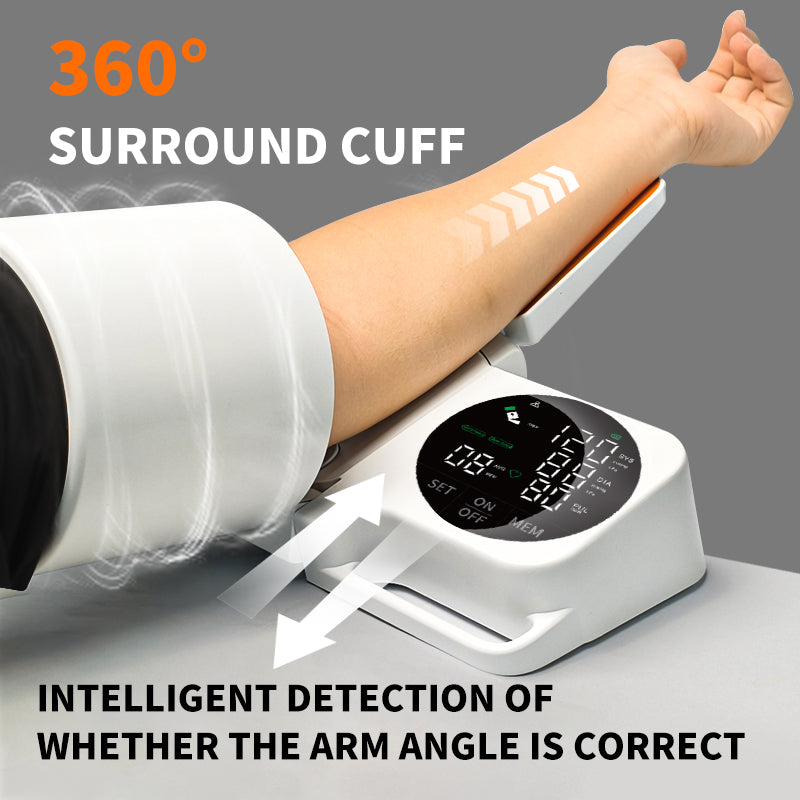 Ziqing Automatic Arm-in Blood Pressure Monitor – One-Touch Operation, Rechargeable 99x2 Memory, LED Display, Clinically Accurate for Family Healthcare