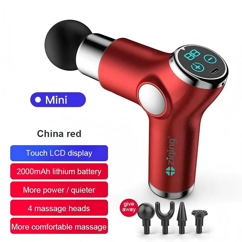 Mini pistola de masaje portátil, masajeador de percusión para cuerpo, cuello, tejido profundo, relajación muscular, alivio del dolor de gota.
