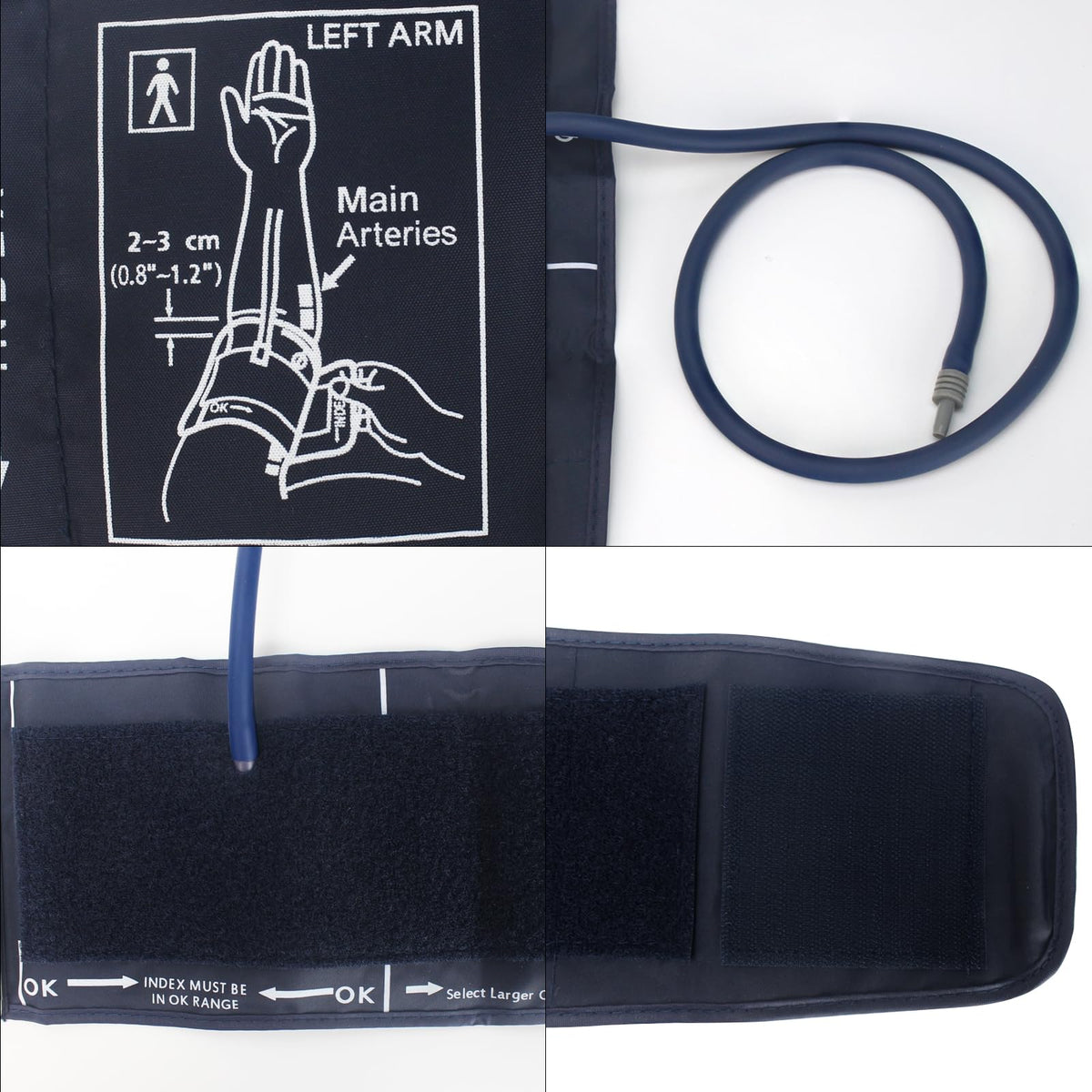 Adaptador de conectores de manguito de presión arterial de repuesto, 6 tipos diferentes de conectores son compatibles con casi todos los monitores Bp