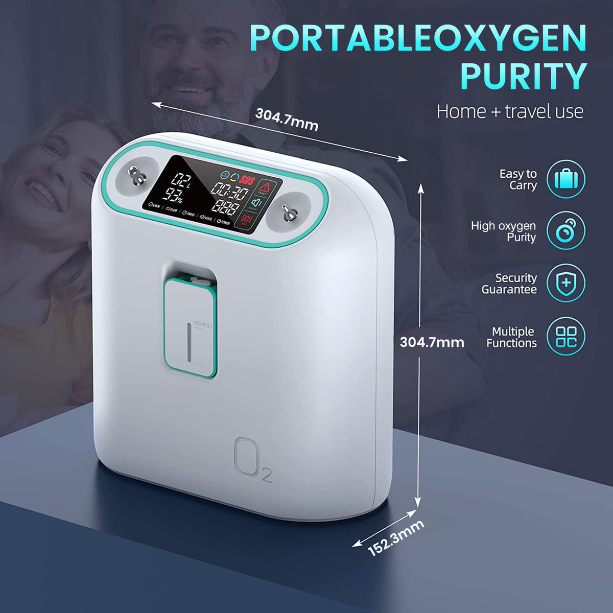 Ziqing 2L Home Oxygen Concentrator – Quiet, Reliable, Cost-Effective