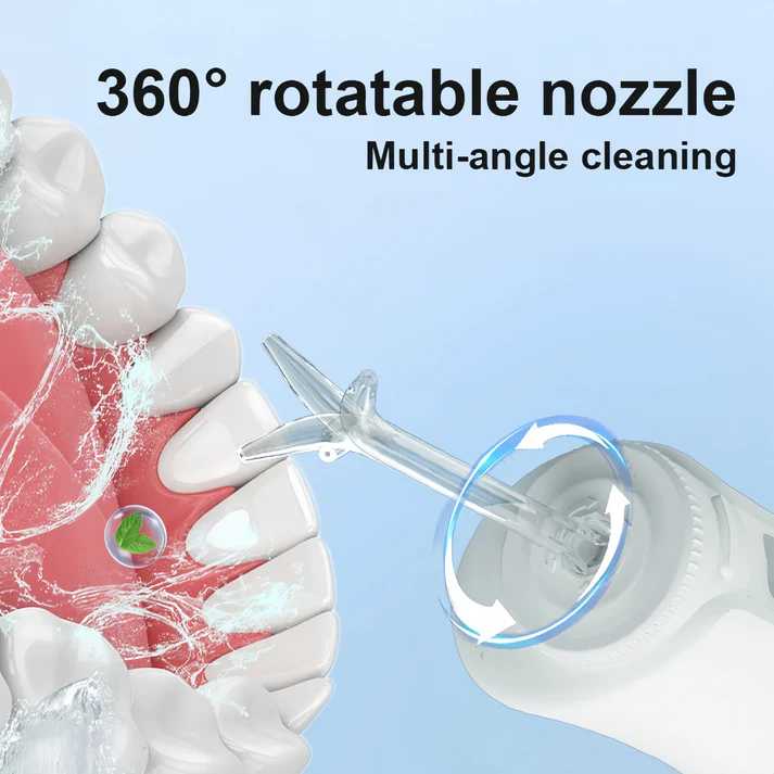 Double love Cordless Water Flosser Dental Teeth Cleaner  IPX7 Waterproof Portable Rechargeable Water Flosser Dental Oral Irrigator for Home and Travel