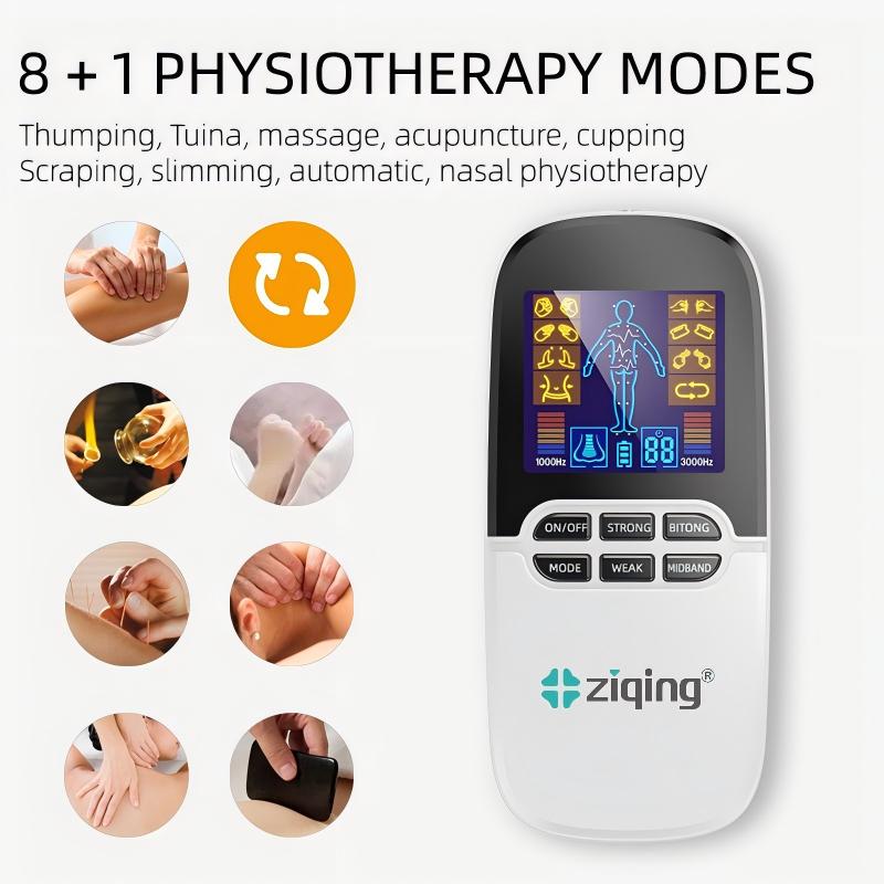 Ziqing Portable Electric Pulse Massager with Reusable Electrode Pads