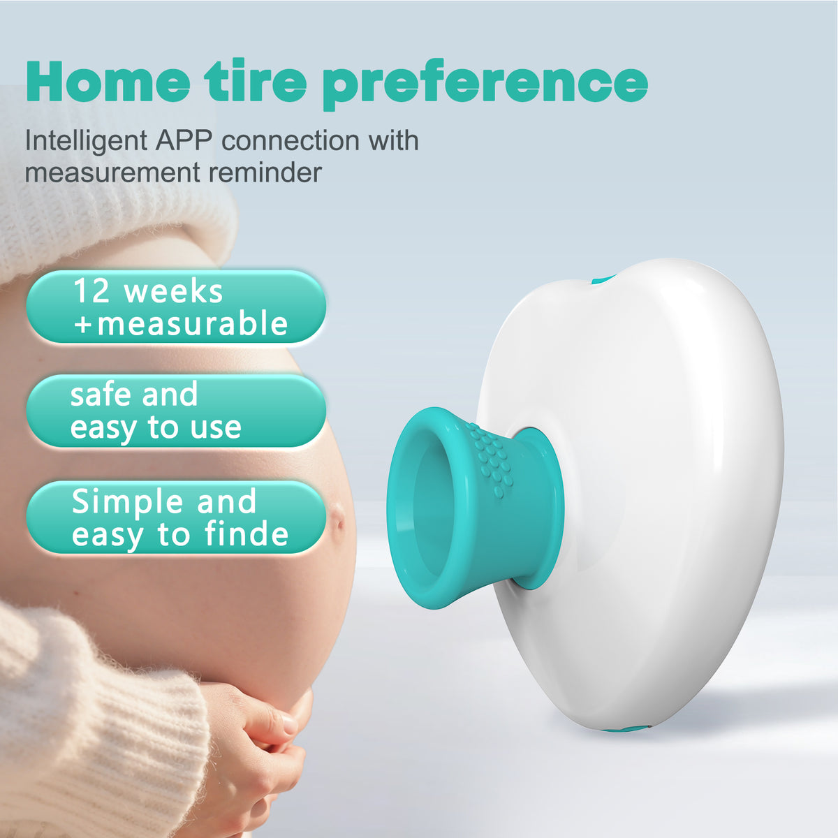 Ultrasonic fetal heart monitor, for monitoring fetal heart rate during pregnancy, fetal heart detector, for detecting and listening to fetal heartbeat