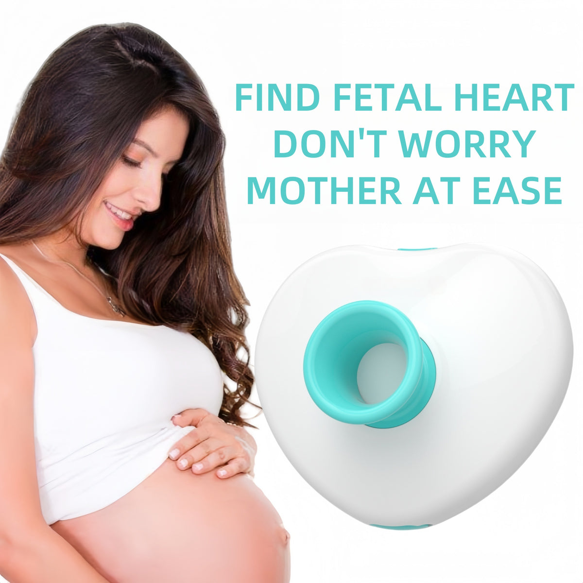 Ultrasonic fetal heart monitor, for monitoring fetal heart rate during pregnancy, fetal heart detector, for detecting and listening to fetal heartbeat