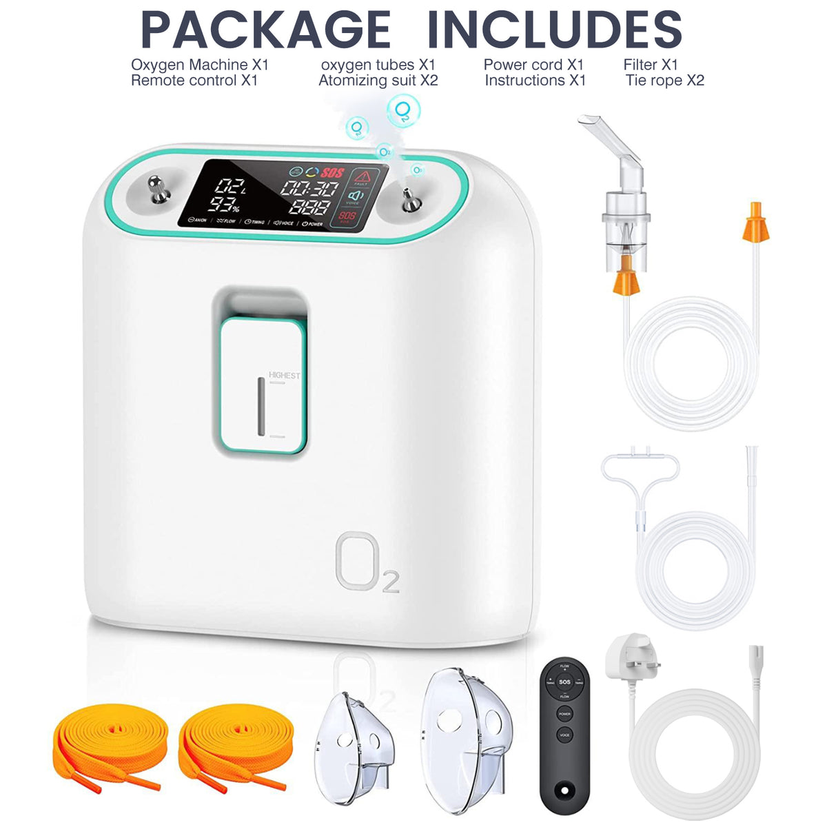 Ziqing 2L Home Oxygen Concentrator – Quiet, Reliable, Cost-Effective