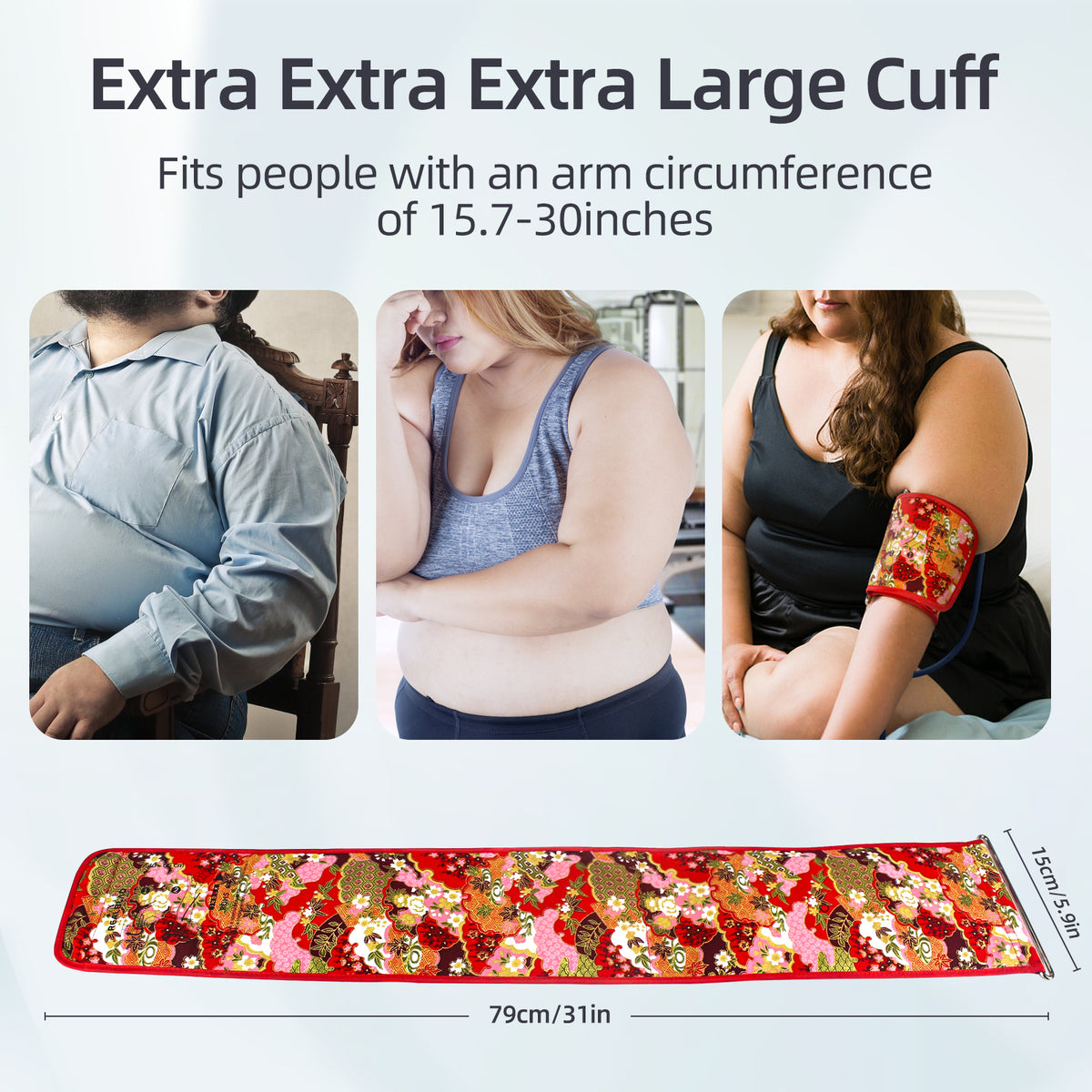 Manguito pequeño para presión arterial pediátrica/infantil (15-24 cm) con 6 conectores de presión arterial diferentes, compatible con casi todos los monitores de presión arterial.