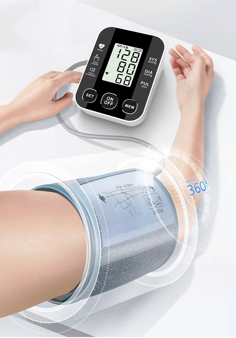 Tensiómetro de brazo Ziqing - LCD y ritmo cardíaco irregular 