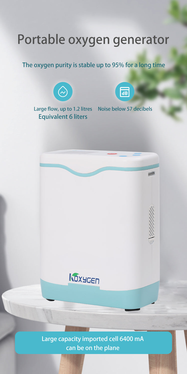 Pulse Flow Portable Oxygen Concentrator | Ziqing Compact Design 95% Concentration