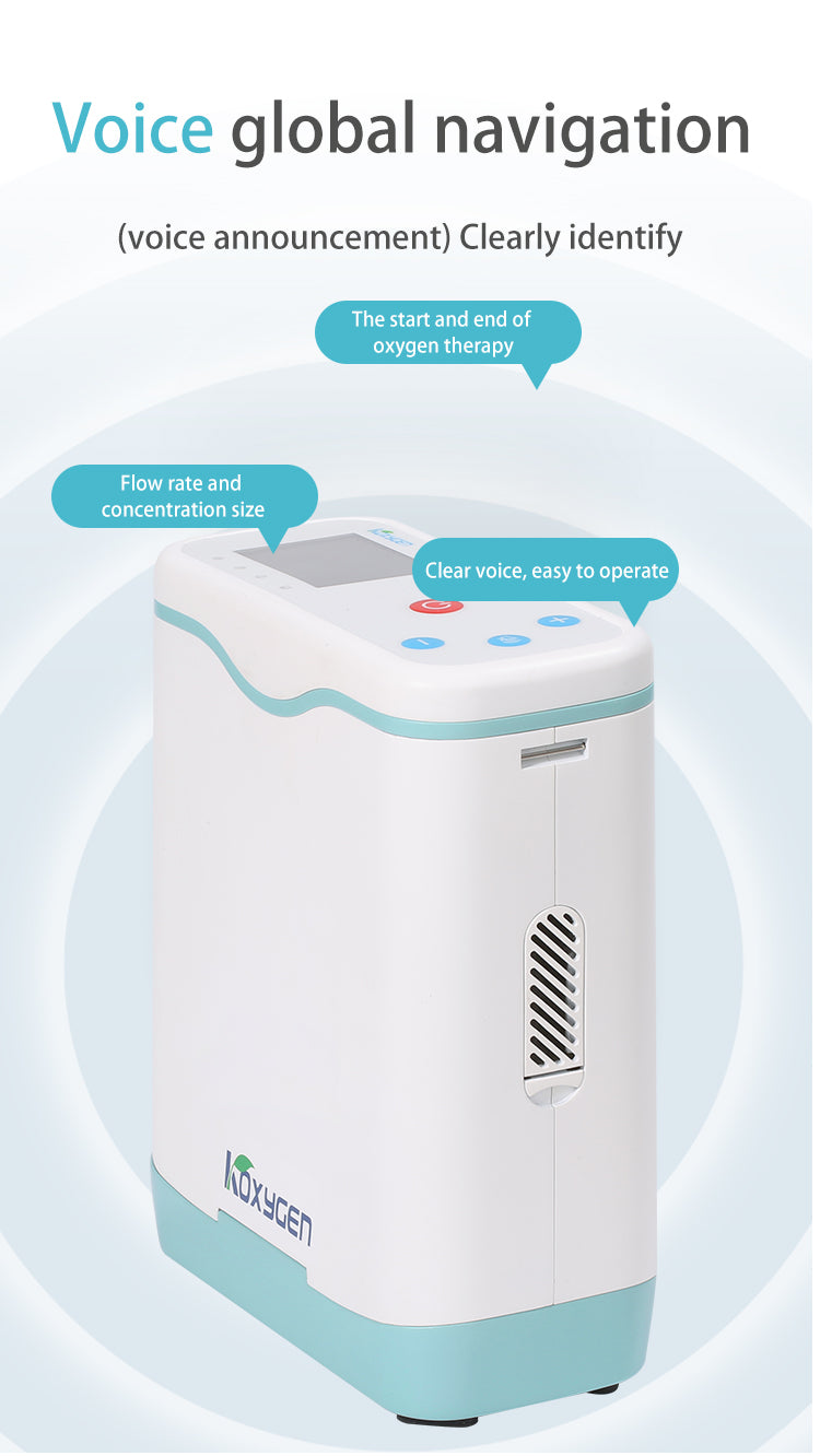 Pulse Flow Portable Oxygen Concentrator | Ziqing Compact Design 95% Concentration
