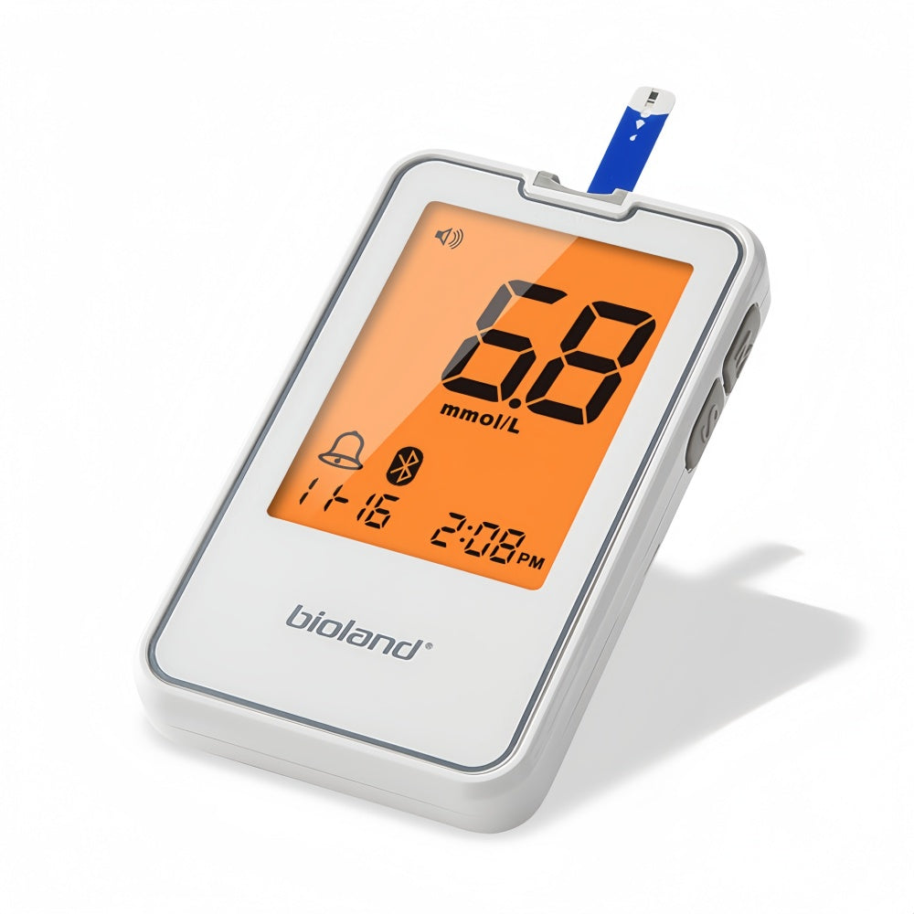 Double love Blood Glucose Monitor Kit, Blood Sugar Testing kit with Blood Sugar Test Strips, Lancets, 1 Blood Glucose Meter, 1 Lancing Device, No Coding Required, Meter Glucometer Kit for Diabetes Testing for Home/Travel Use