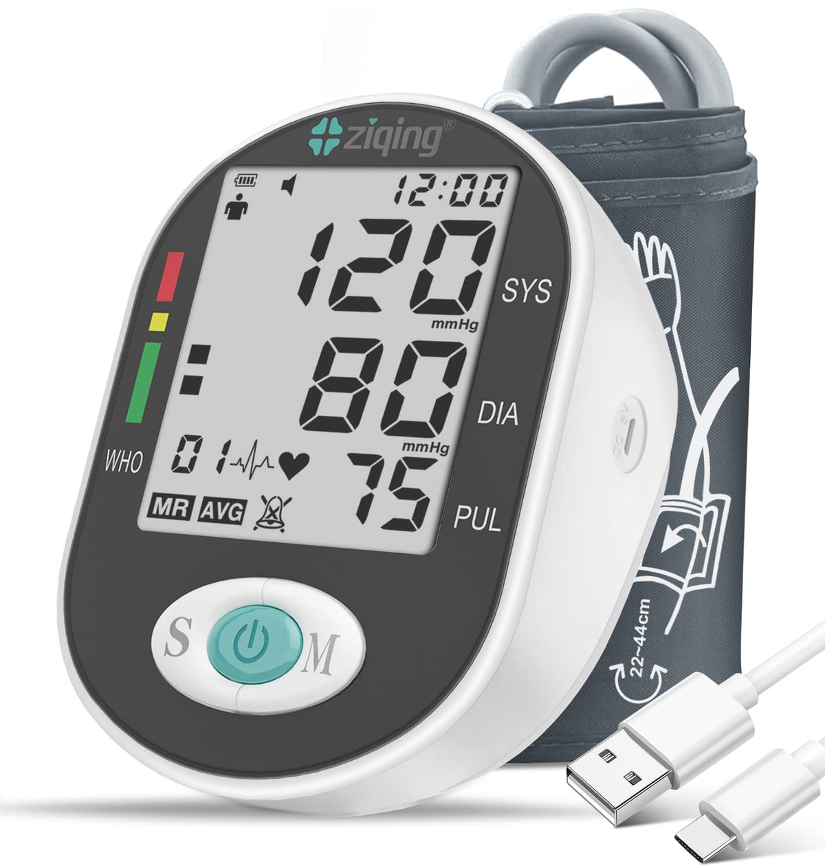 Tensiómetro de brazo Ziqing - LCD con indicador de la OMS