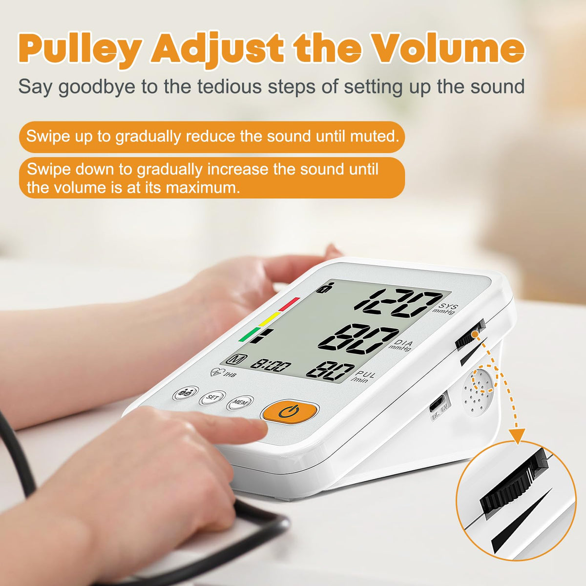 KIKEANG Blood Pressure Monitors for Home Use with 2 Size Cuff (22-42cm & 38-55cm), Blood Pressure Monitor XL & Medium-Large Cuffs, 2 * 120 Memory Sets, 4 Aa Batteries Included