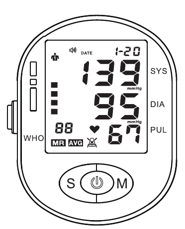 Example XB-04 results display from the manual; the values are not target readings